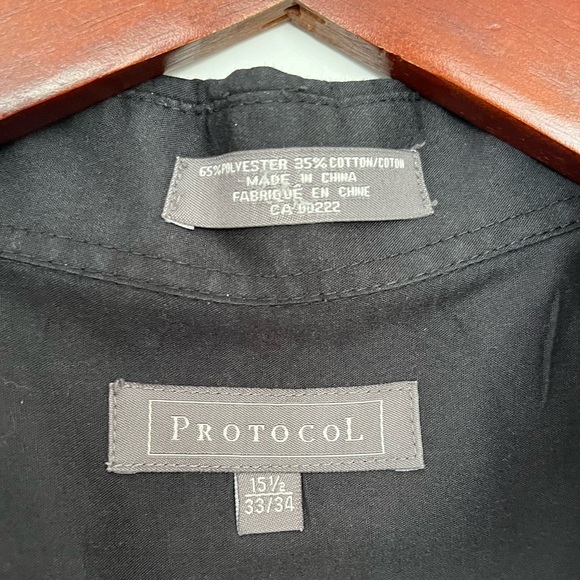 Protocol Black Men's Shirt size 15.5 - Picture 5 of 5